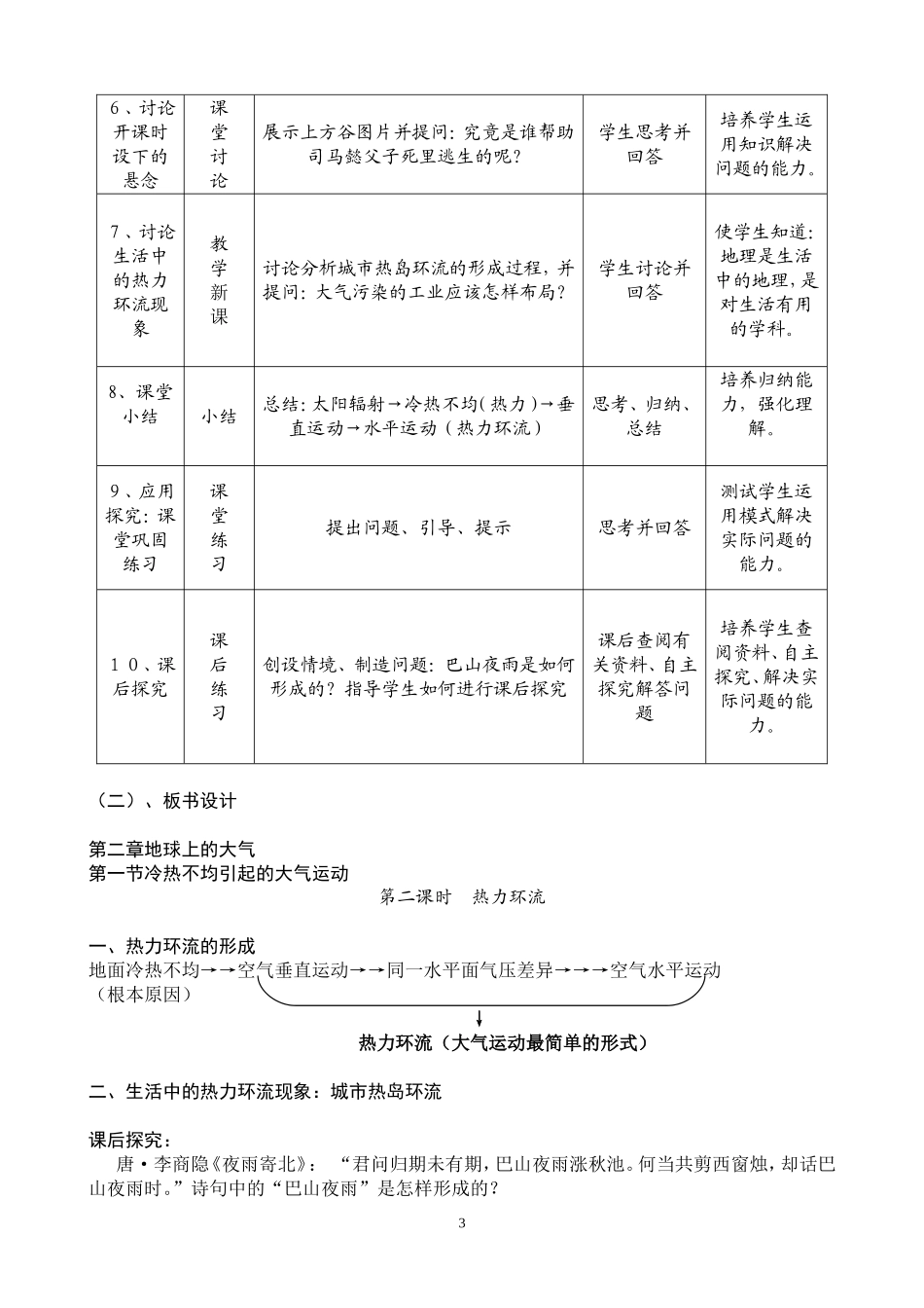 讲课热力环流教学设计_第3页