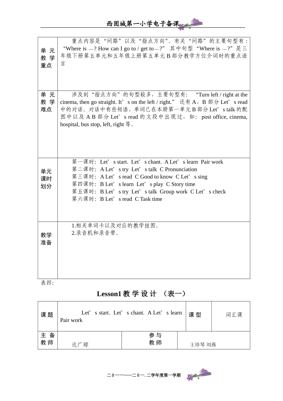 六年级电子备课第二单元刘燕_第2页