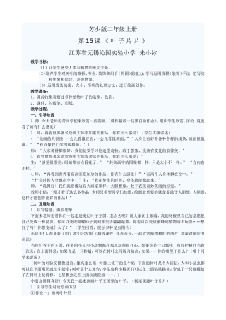 叶子上的小血管