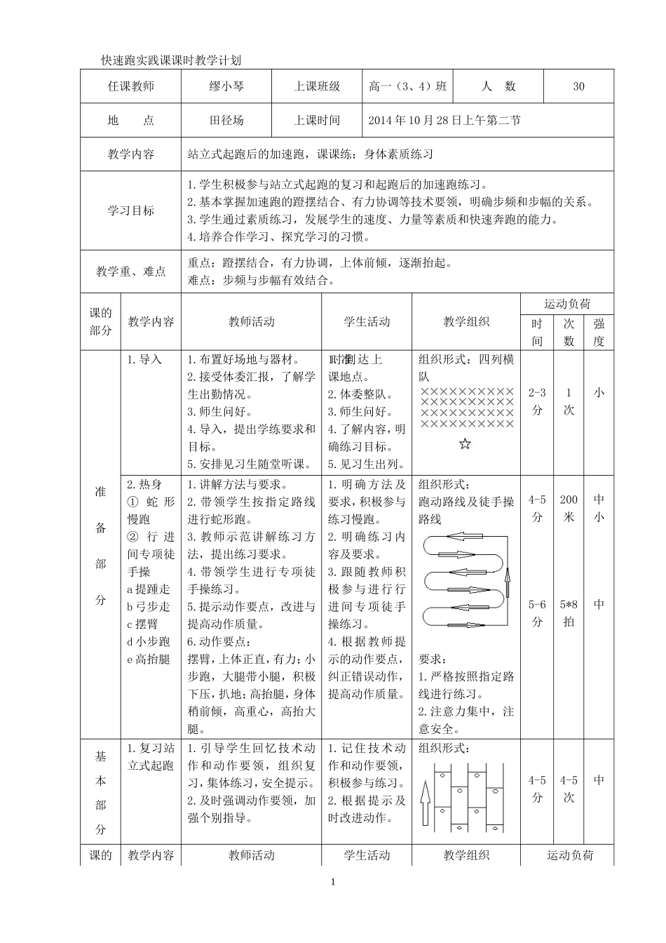 快速跑（田径模块）_第1页
