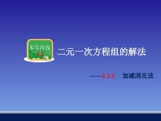 加减消元法课件