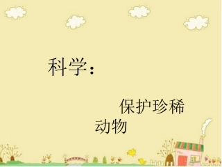保护珍稀动物