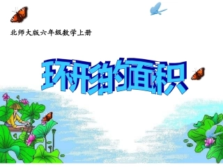北师大版六年级数学上册《环形的面积》PPT课件