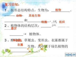 (藻类、苔藓和蕨类)