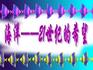 海洋——21世纪的希望课件
