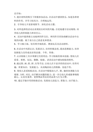 小班区域活动的要求