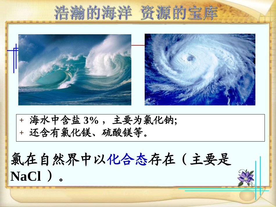 富集在海水中的元素氯课件_第2页