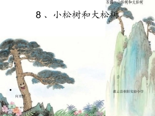 《小松树和大松树》课件