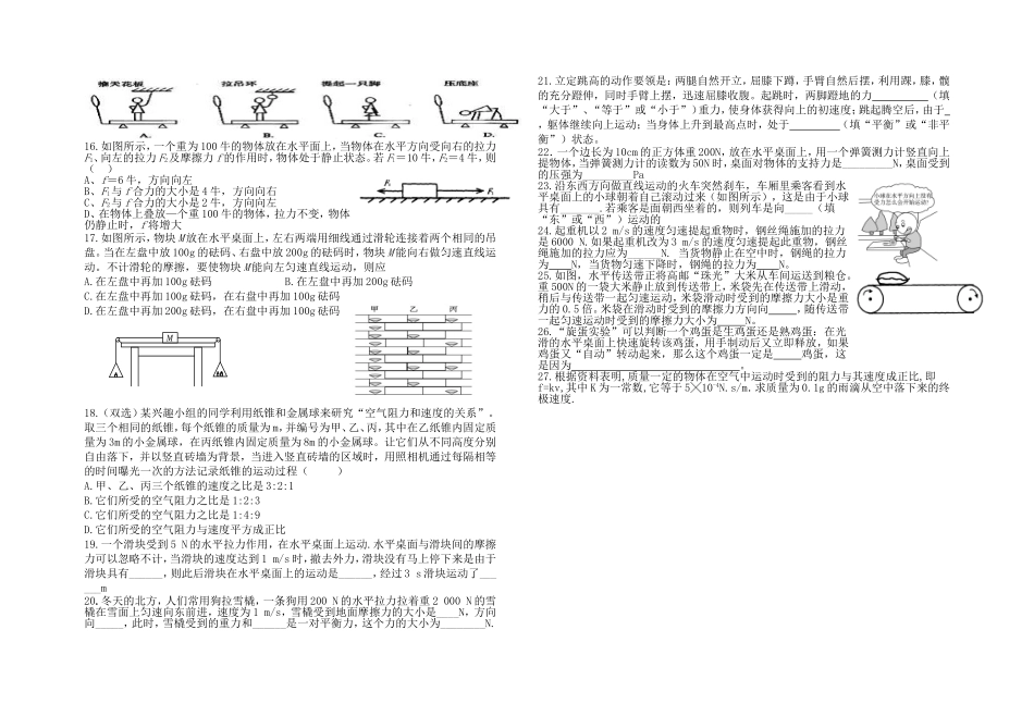 力与运动专题_第2页