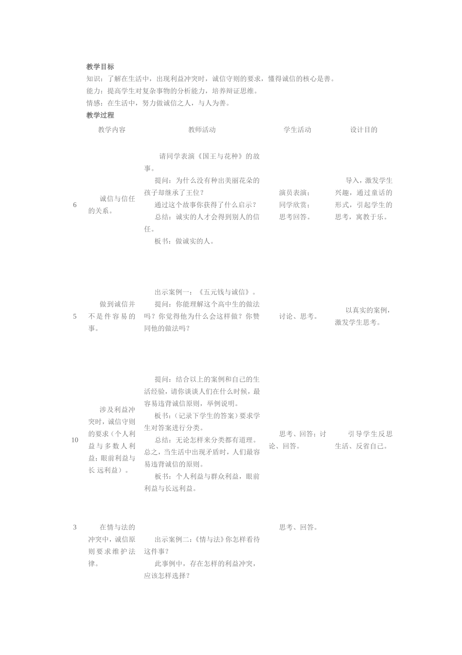做一个诚信的人教案_第1页