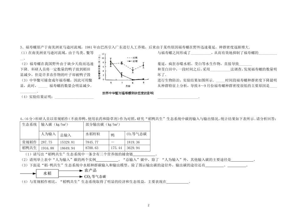 2014年生态系统专题练习_第2页