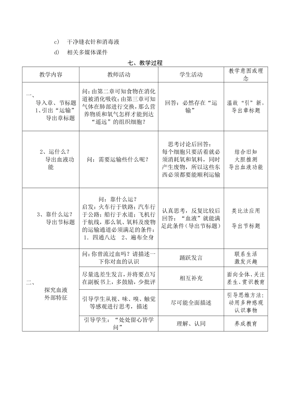 《流动的血液组织》教学设计_第2页