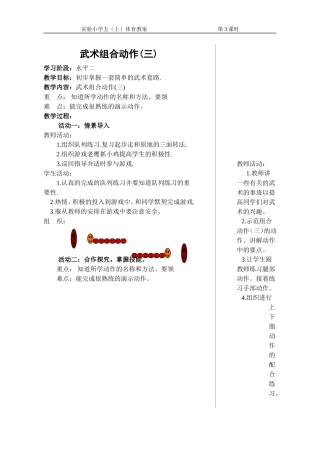 武术组合动作(三)