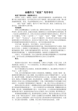 命题作文绽放