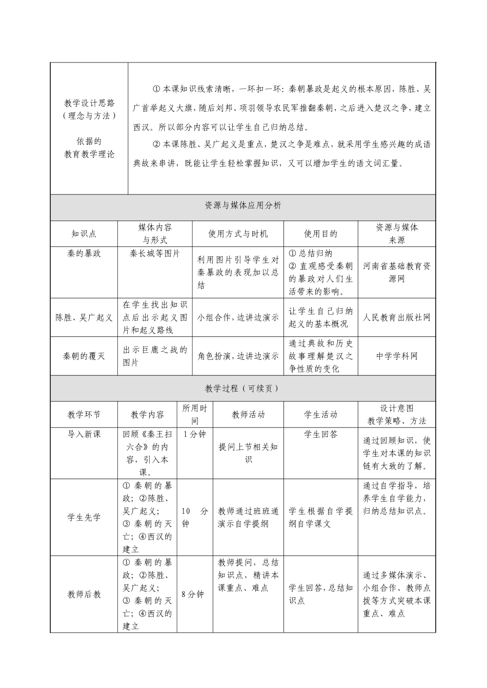 伐无道诛暴秦教学设计_第2页