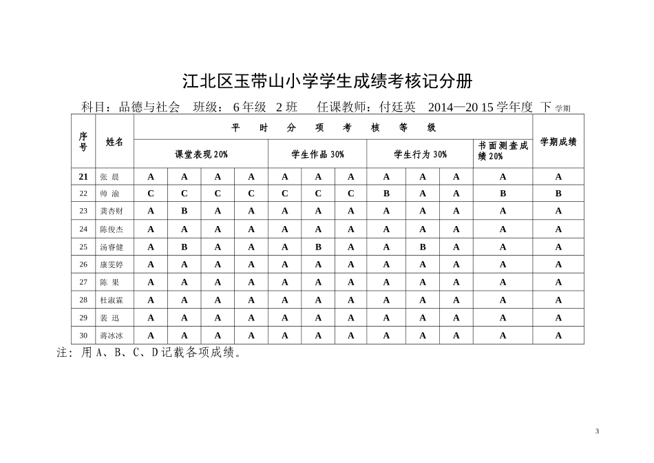 品德与社会-记分册_第3页