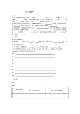 中学教育空气和氧气