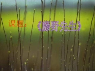 《藤野先生》说课