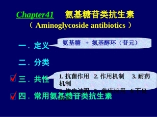 氨基糖苷类抗生素