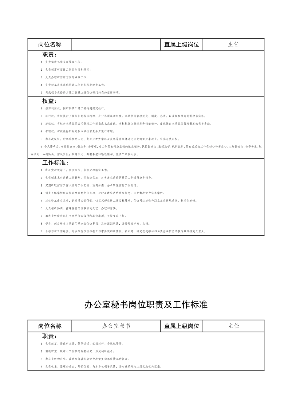 办公室主任岗位职责及工作标准 (2)_第3页