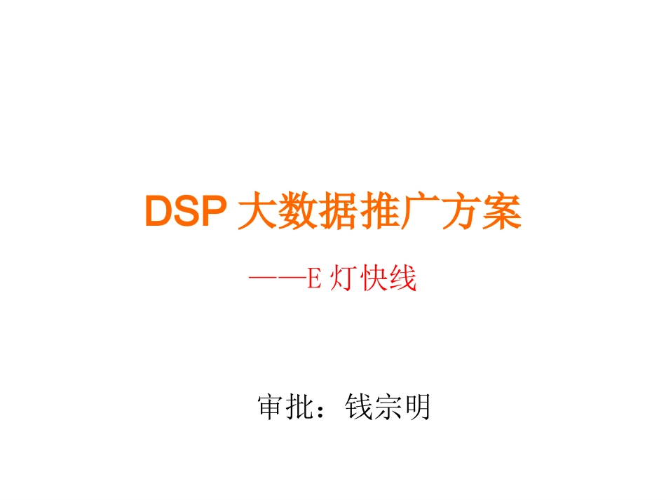DSP推广方案_第1页
