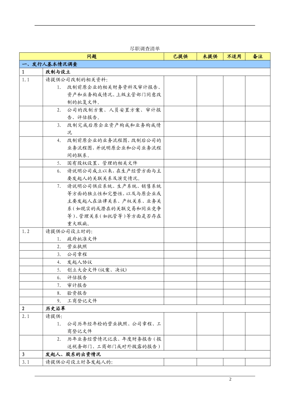 IPO项目尽职调查清单_第3页