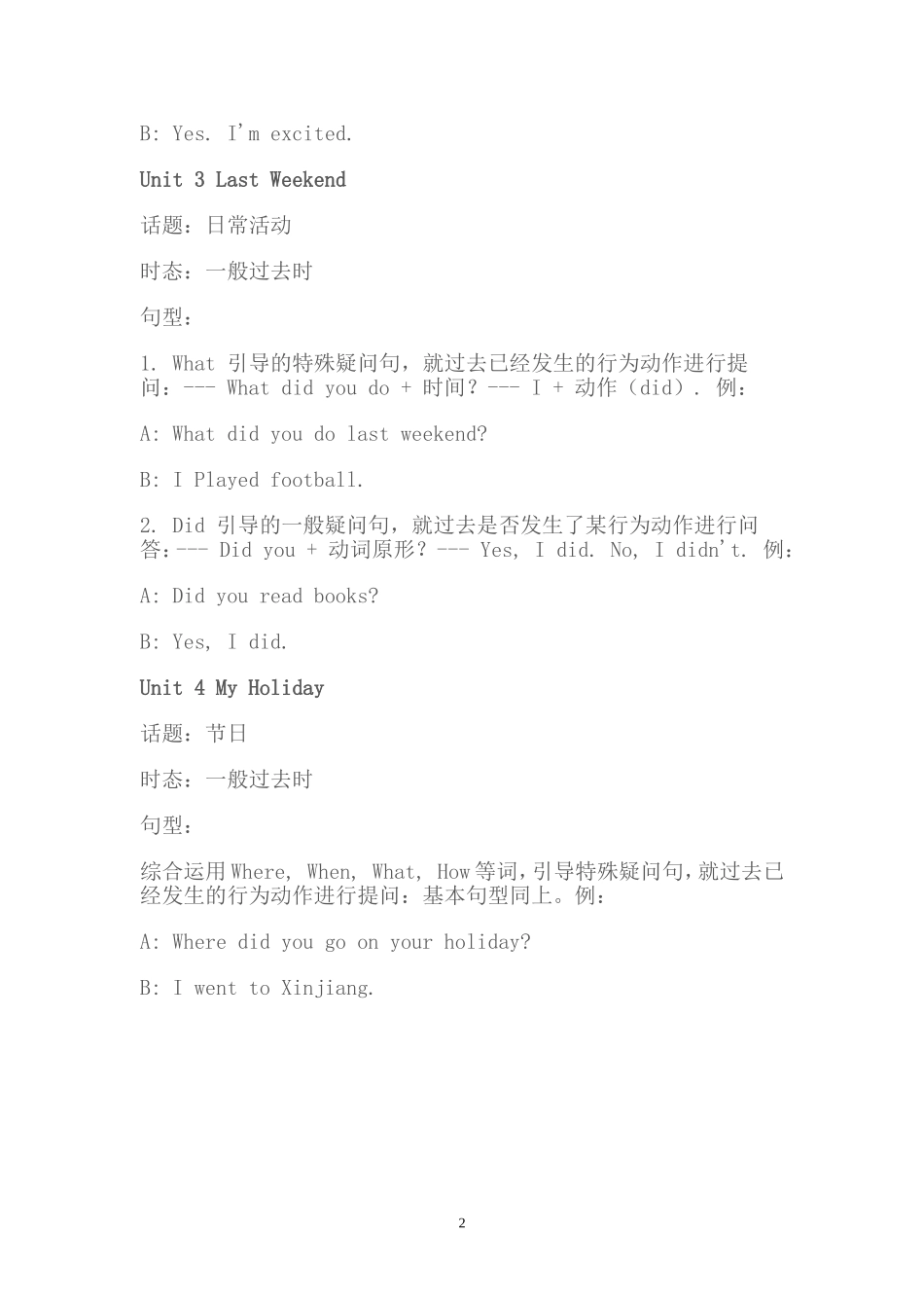 六年级下册语法知识_第2页