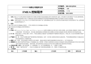 FMEA控制程序 (2)