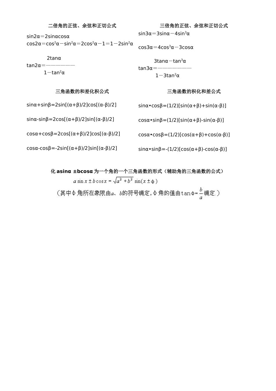 三角函数公式大全_第2页