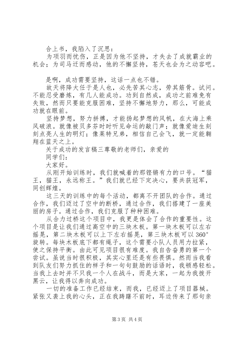 关于成功的发言稿_第3页