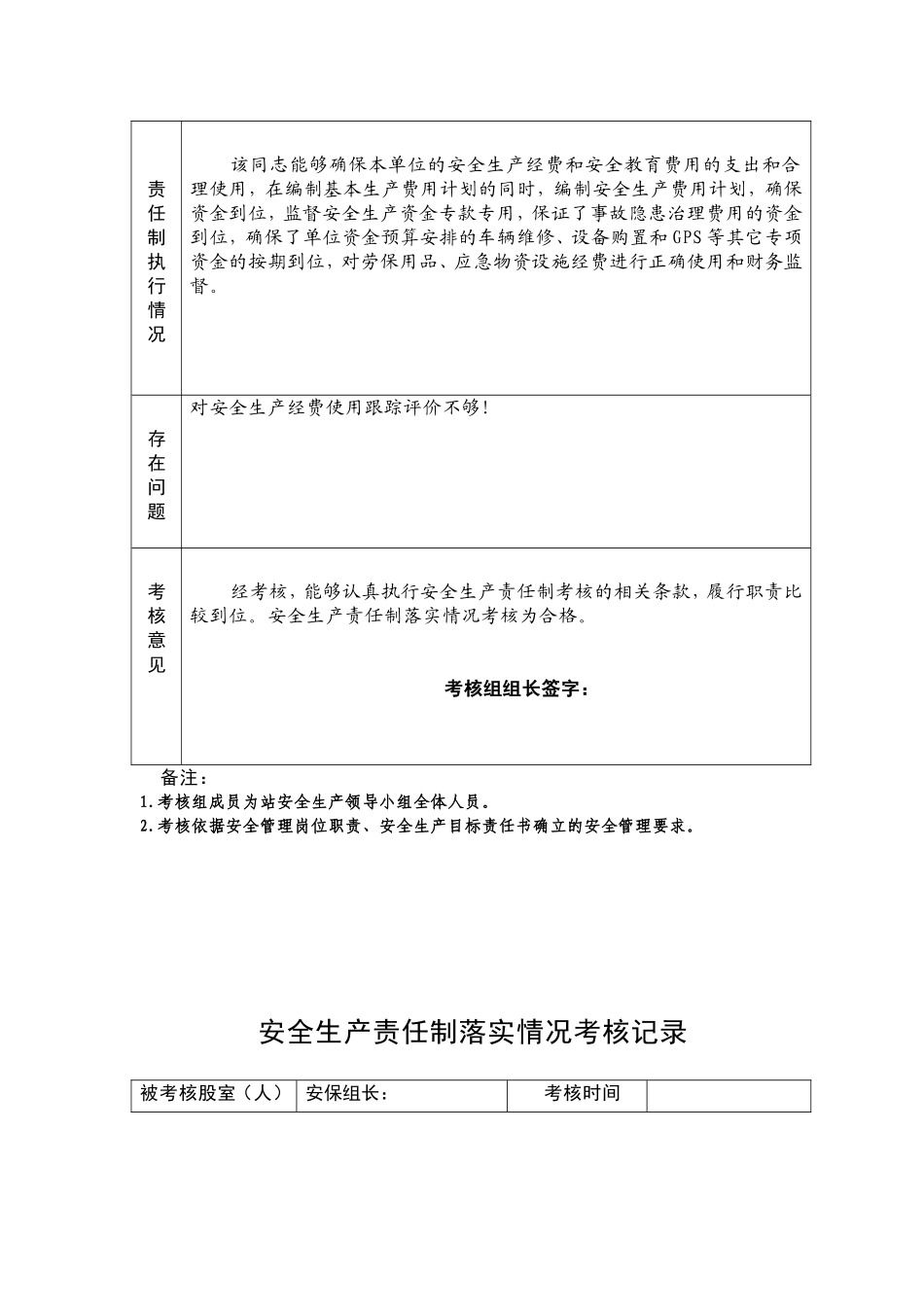 安全生产责任制落实情况考核记录_第3页