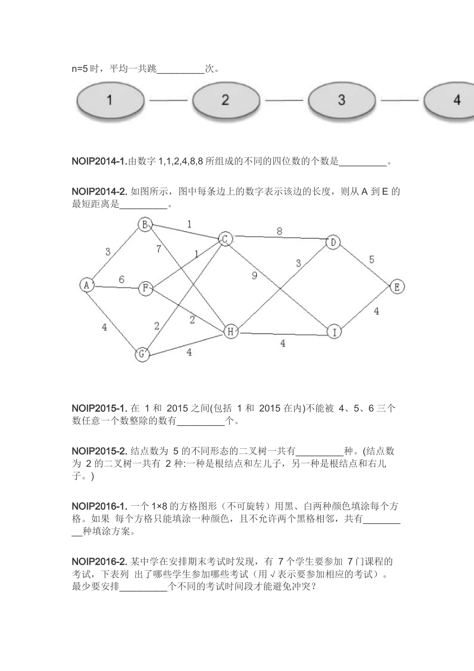 NOIP提高组初赛历年试题及答案求解题篇_第3页