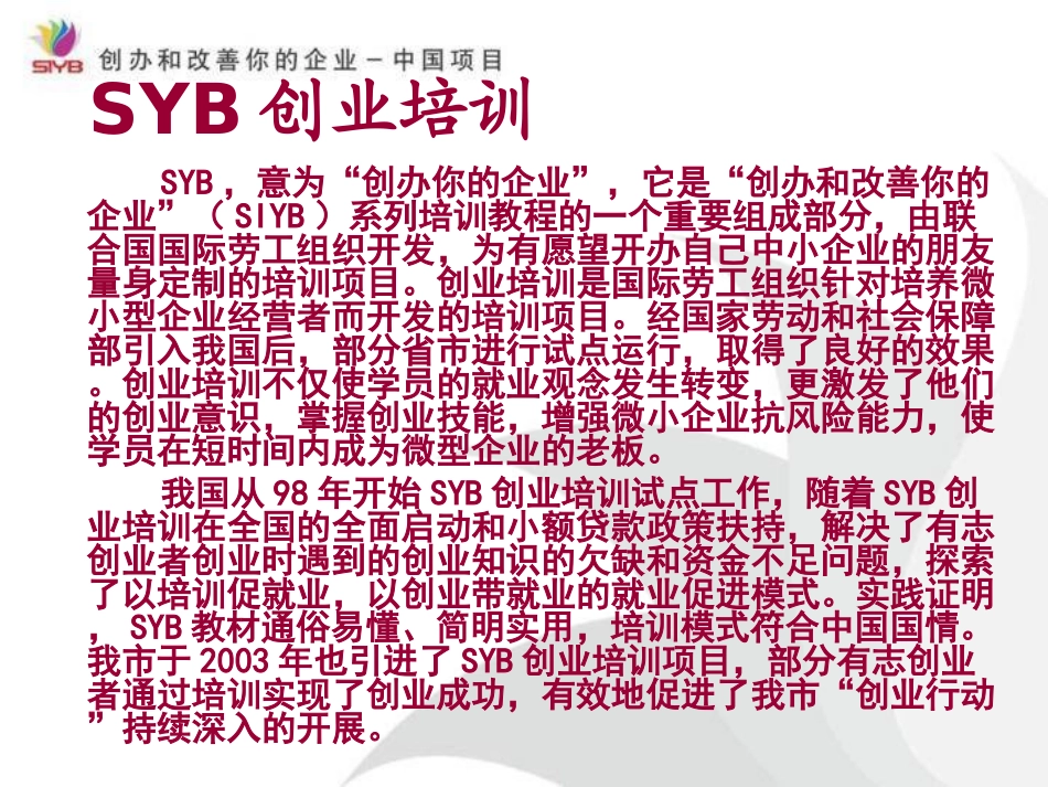 SYB创业培训全课件(ppt)_第2页