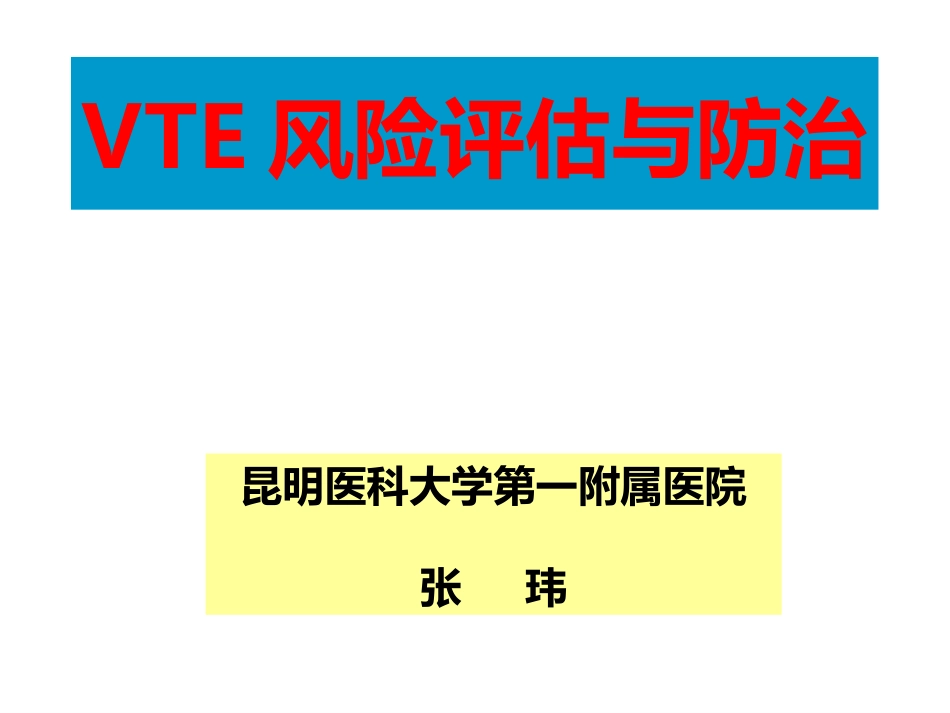 VTE预防与风险评估_第1页