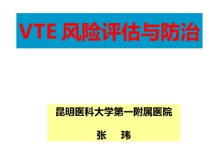 VTE预防与风险评估