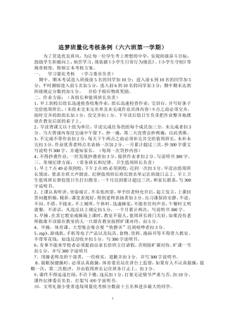 班级量化考核细则