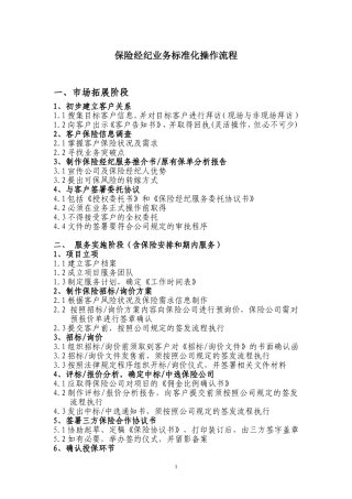 保险经纪业务标准化操作流程