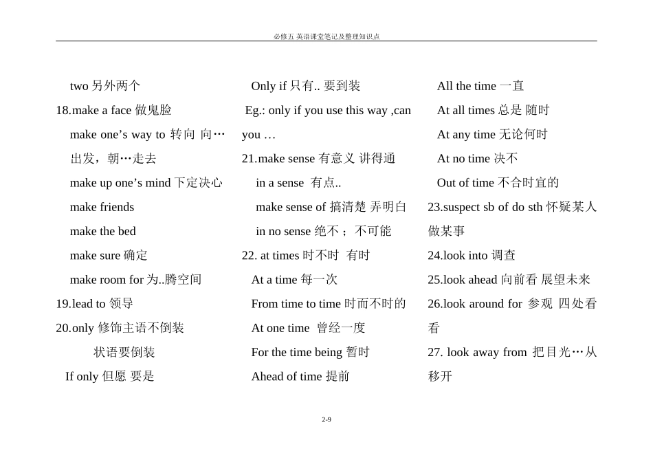 必修五英语短语_第2页