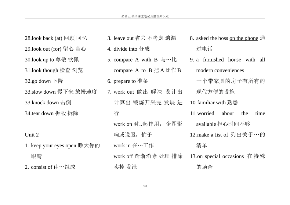 必修五英语短语_第3页