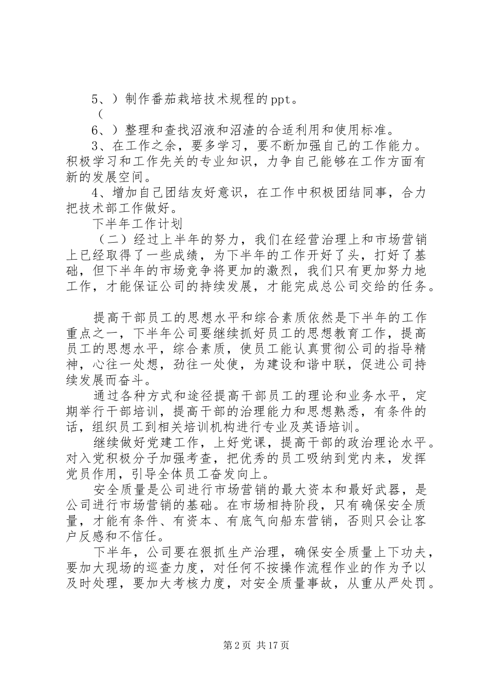 下半年度工作计划_第2页