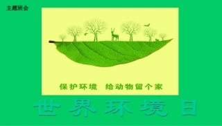 班会环保主题班会PPT课件