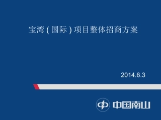 宝湾(国际)整体招商方案