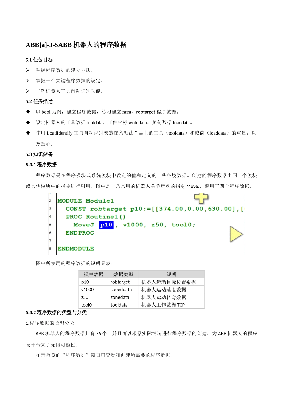 ABB机器人的程序数据_第1页