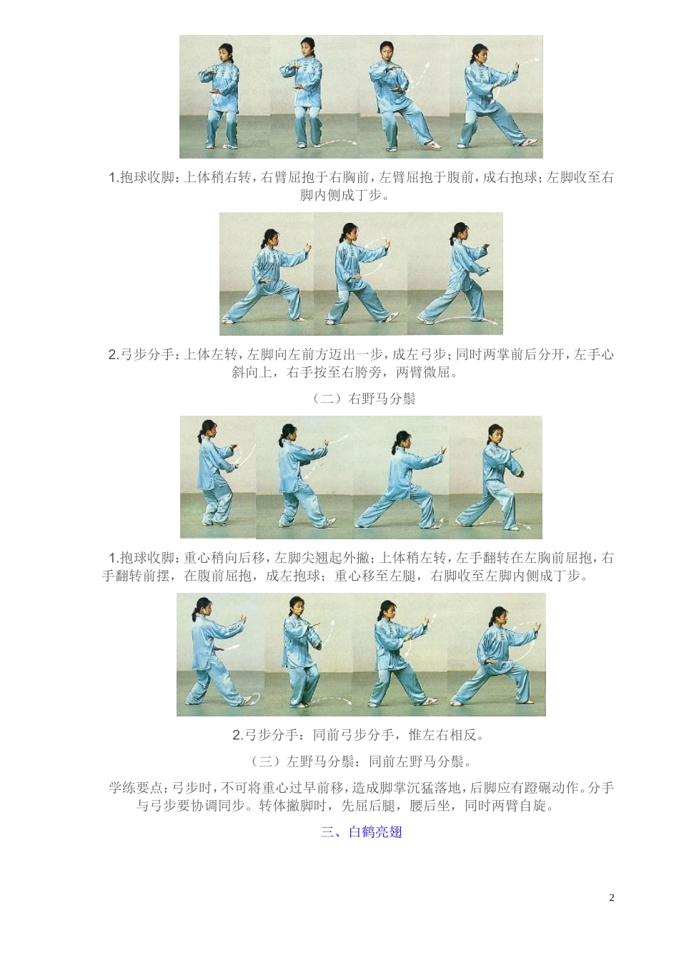标准二十四式太极拳分解动作详图 (2)_第2页