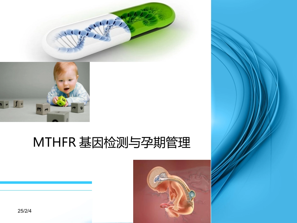 MTHFR基因检测与叶酸代谢(产科方向)_第1页