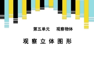 《观察立体图形》新授课课件