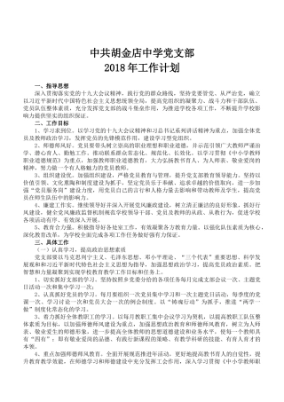 2018年中学党支部工作计划 (2)