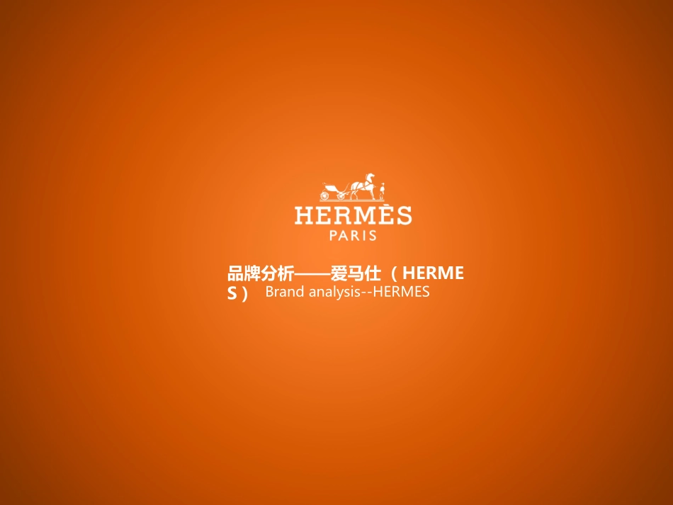 爱马仕品牌分析_第1页