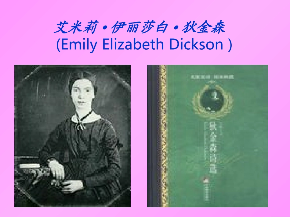 艾米莉·伊丽莎白·狄金森生平简介及其作品赏析_第2页