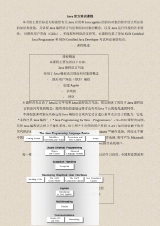 Java程序设计培训教程